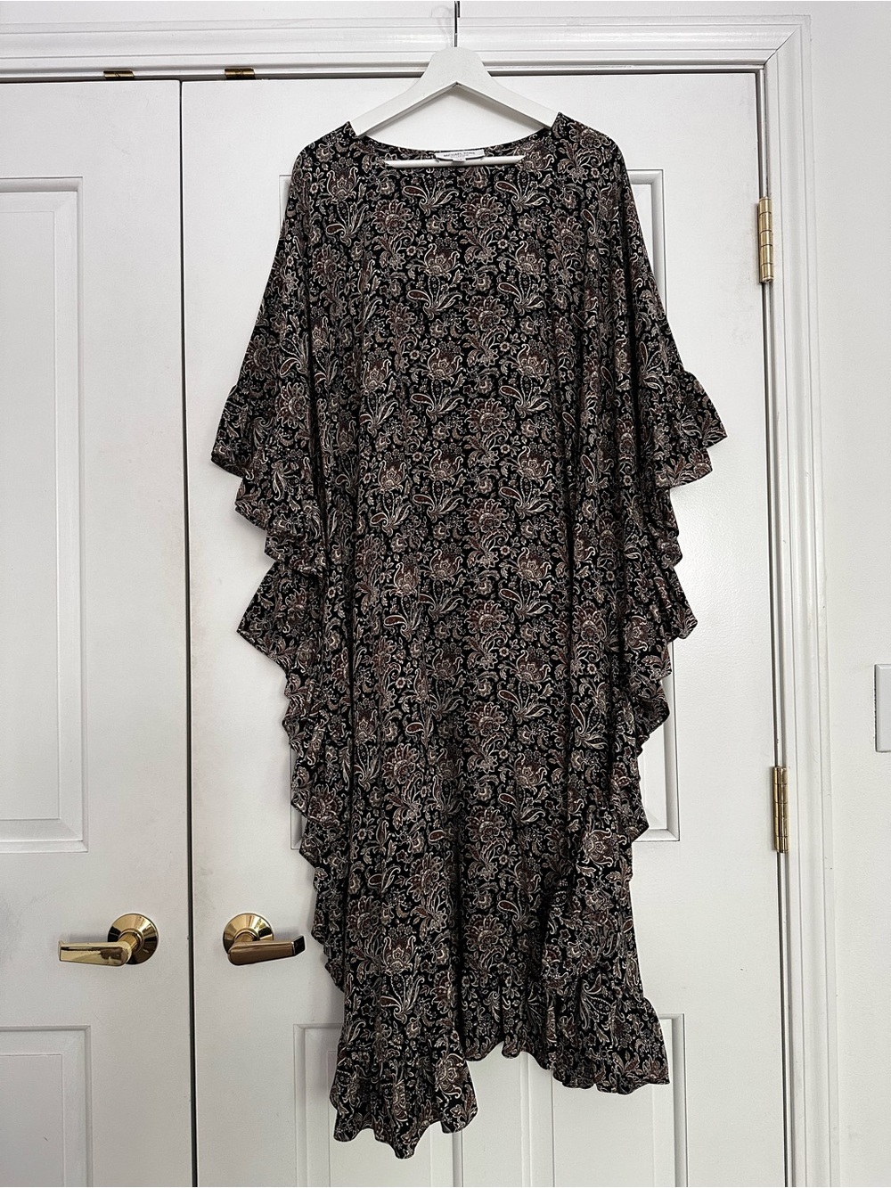 Michael Kors Collection 100% Silk Paisley Kaftan Dress OS Made in Italy